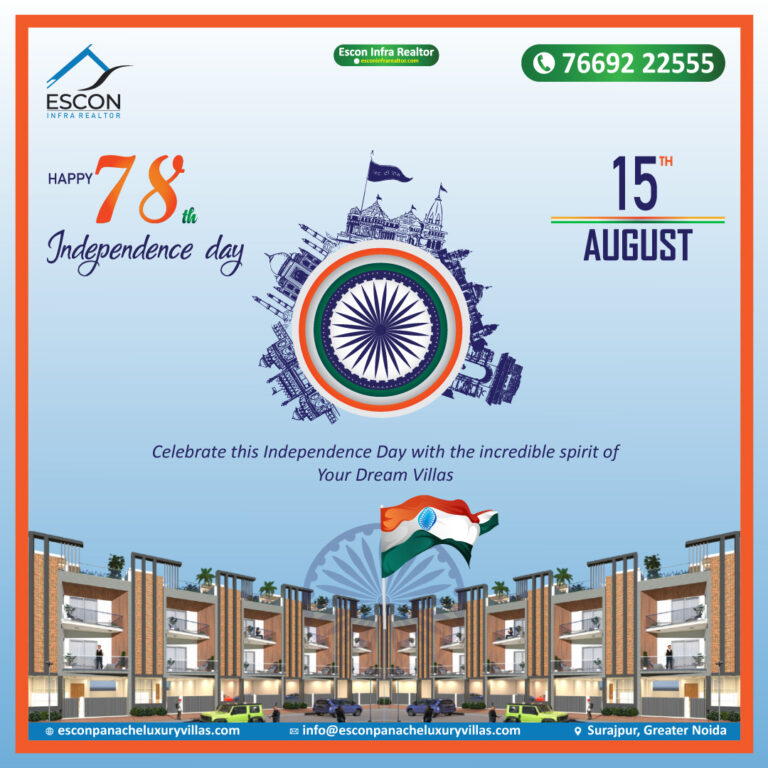 Escon Panache Villas 15 August Updates | villas in greater noida near pari chowk